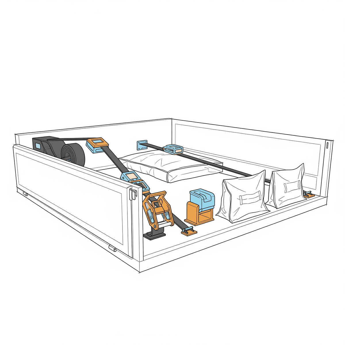 Ladungssicherung auf einem LKW