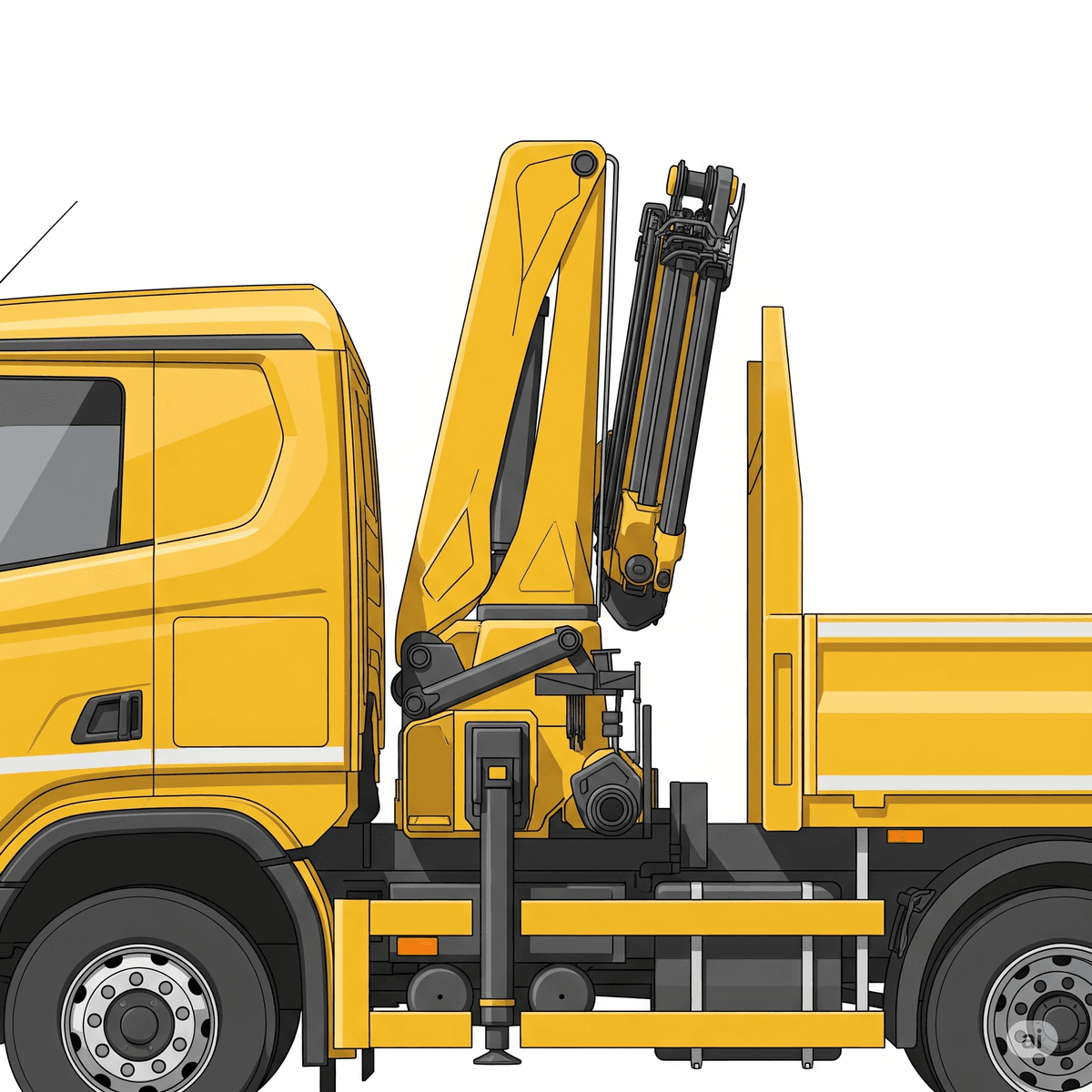 LKW Ladekran im Einsatz