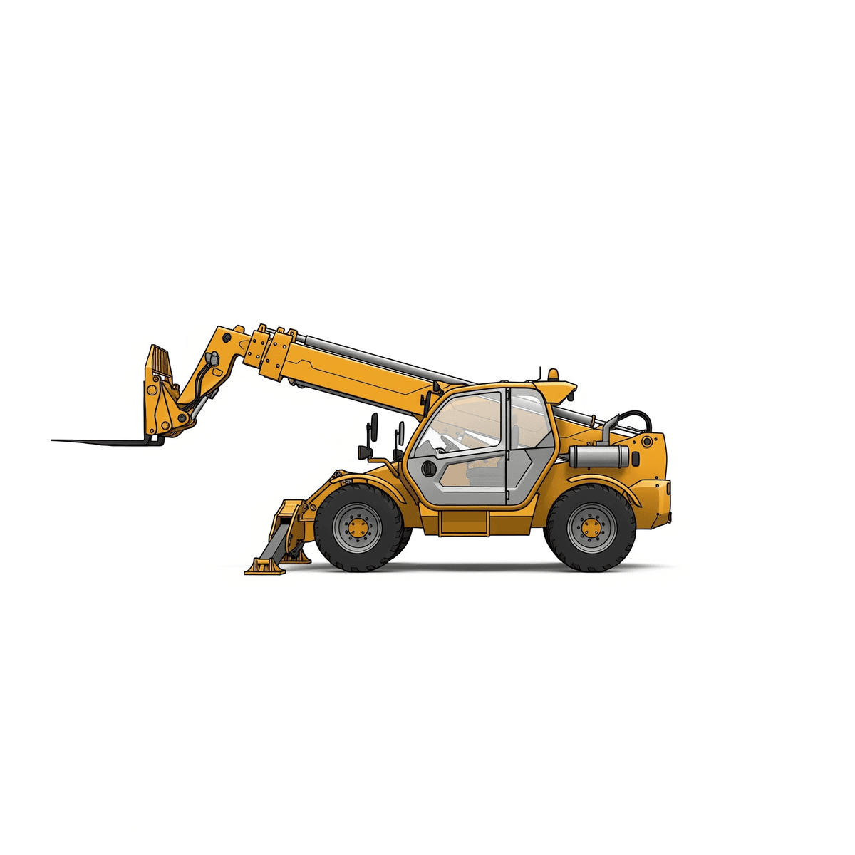 Teleskoplader auf einer Baustelle